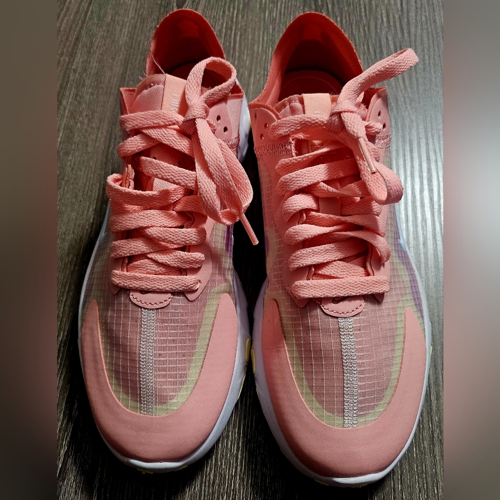 Womens Nike Renew Running Shoes Coral/hyper violet/yellow/white size 8.5